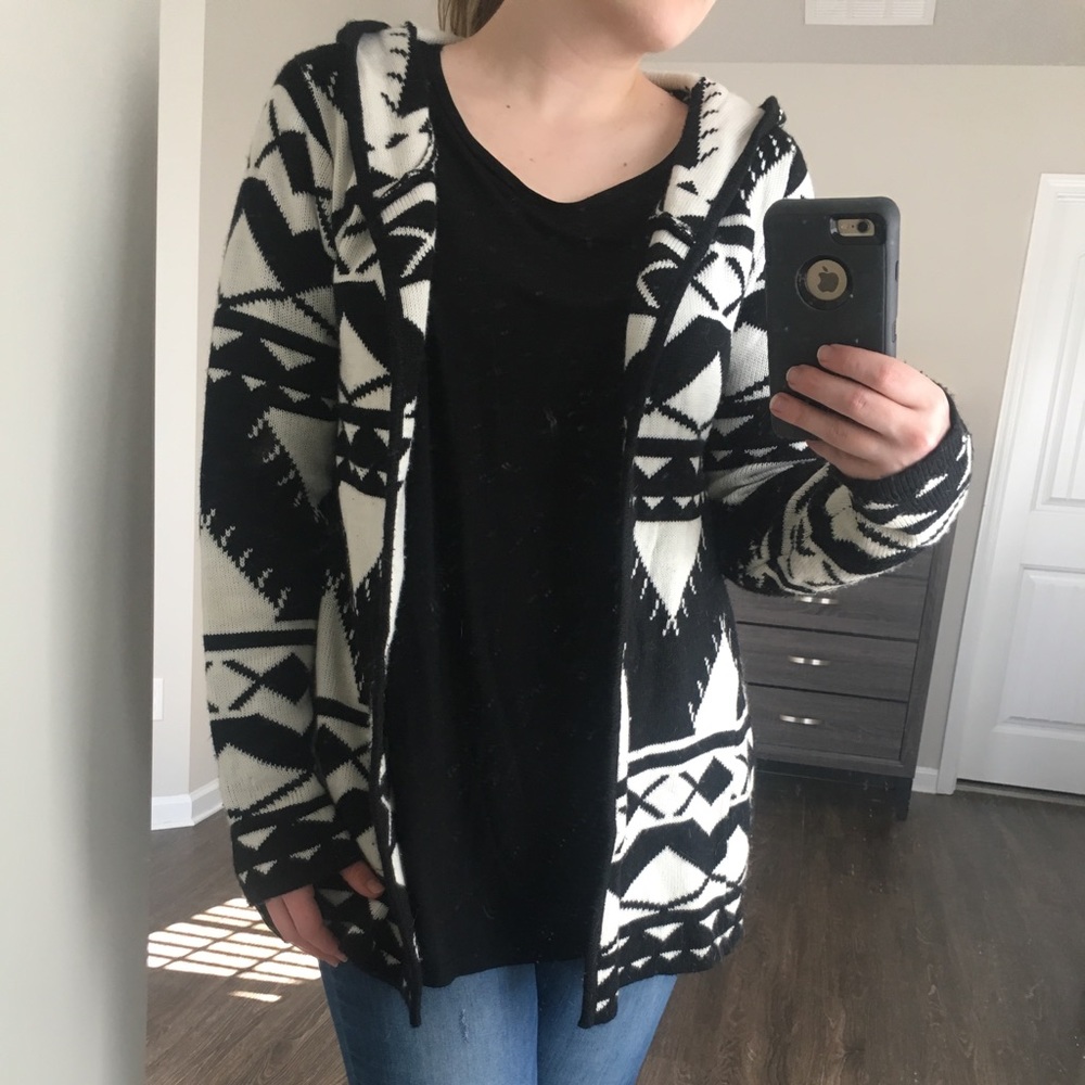 Black & white Aztec sweater